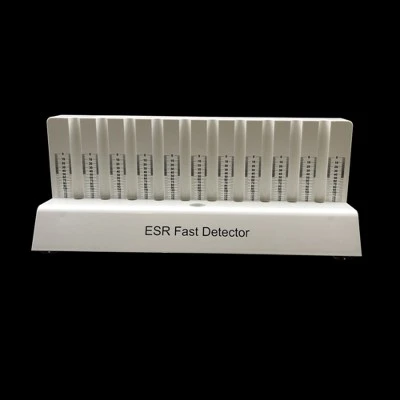 Slitesterk kjemikalie-resistent hvit 10-hulls ESR Fast Detector Holder-stativ